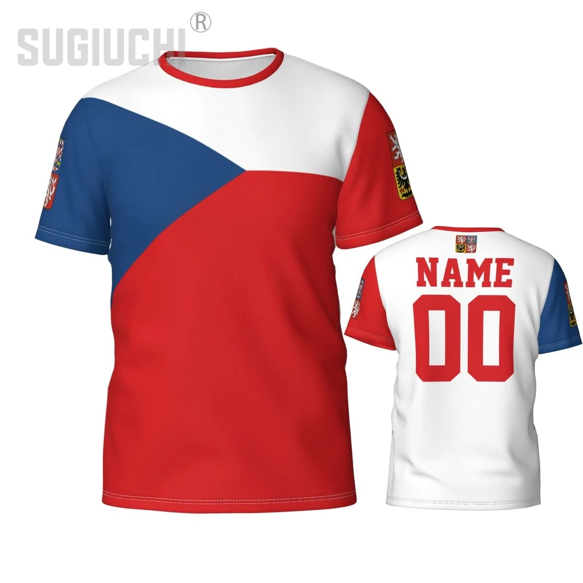 Custom Name Number Czech Republic Flag Emblem 3D T-shirts For Men Women Tees team Soccer Football Fans Gift T shirt