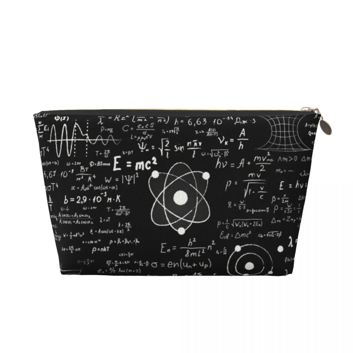 Custom Geek Math Teacher Travel Toiletry Bag for Women Science Physics Makeup Cosmetic Bag Beauty Storage Dopp Kit