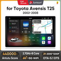 Junsun V3 Plus 2K Android 13 Wireless CarPlay Android Auto Car Intelligent Systems For Toyota Avensis T25 2002 -2008  Autoradio