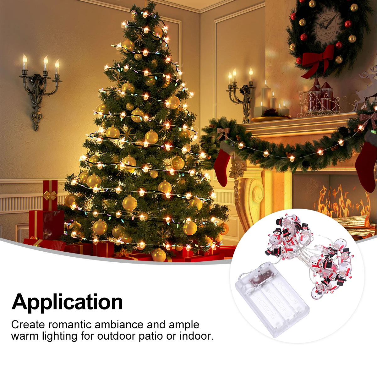 

1 set 1 Set Snowman Light String Led Copper Wire Lights For Christmas Garden Decor Indoor Outdoor Use Night Lamp String Lights