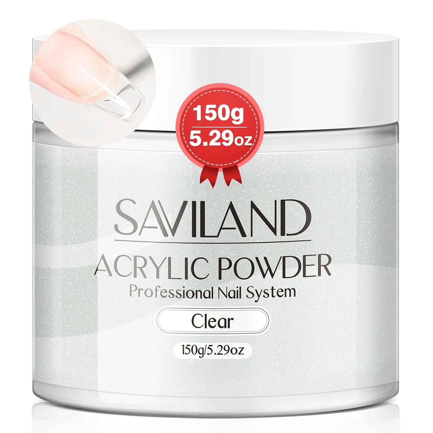 Bubble Free Clear Acrylic Nail Powder 5.29oz