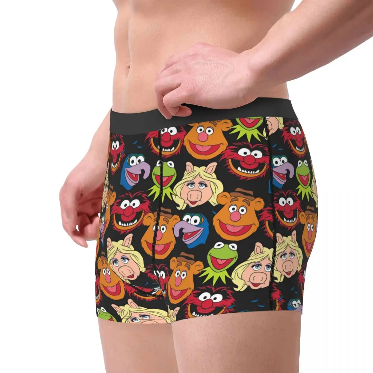 The Muppet Show Animal Funny Men's Underwear Cartoon Boxer Briefs Shorts Panties Humor Breathable Underpants for Homme Plus Size