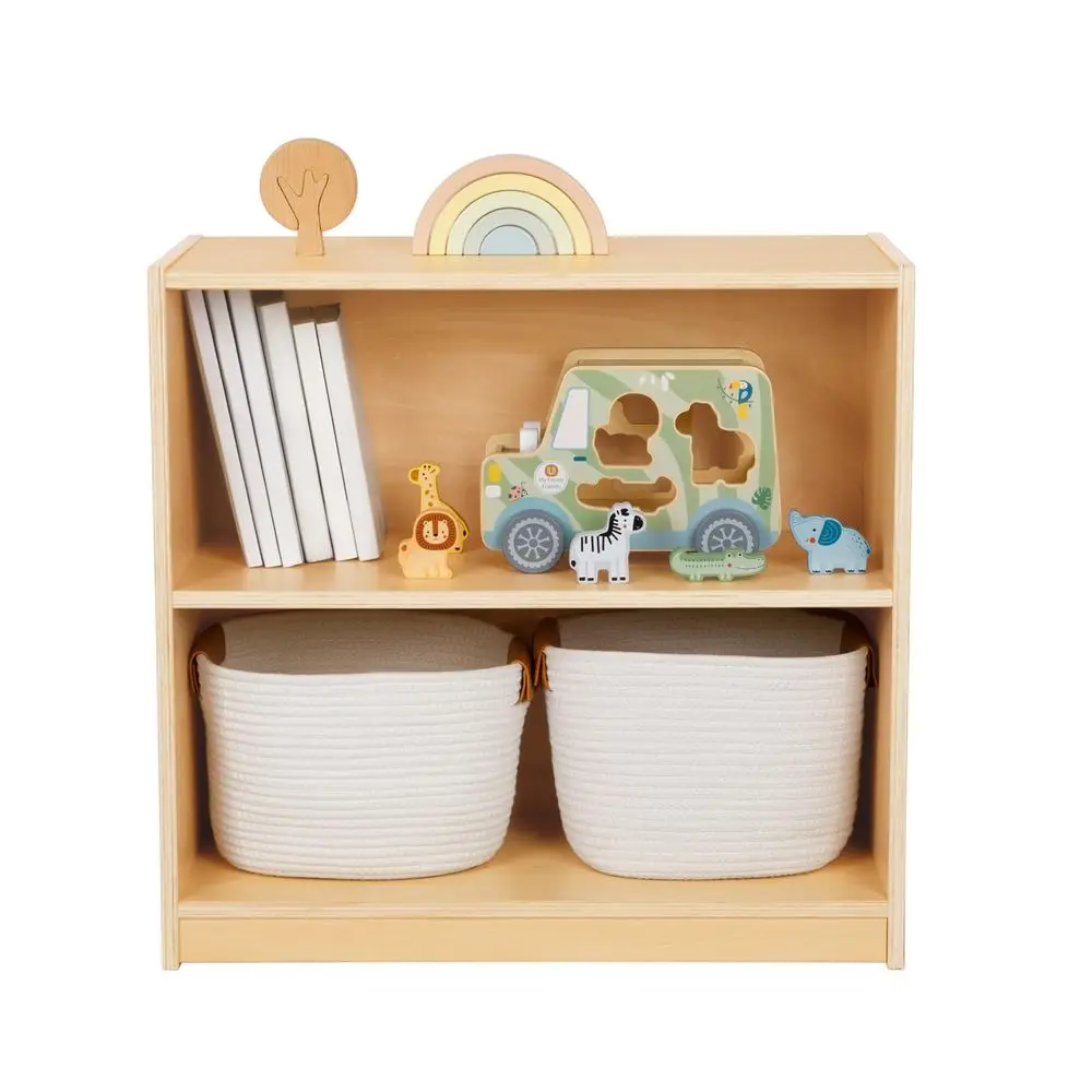 

Montessori Shelf and Toy Storage, Compact Toddler Bookshelf for Small Space, Wooden Storage Cabinet Shelves and Kids Bookcase f