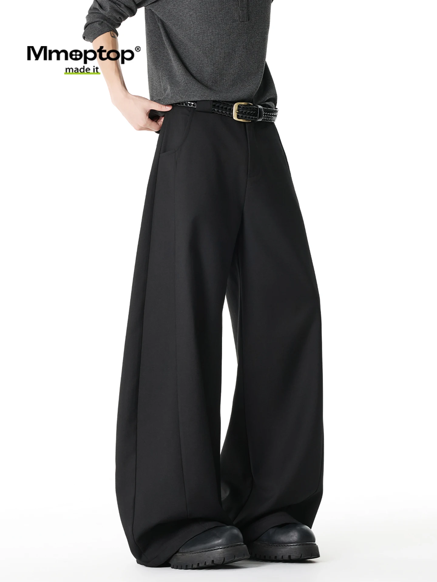 

Мужские широкие брюки Cleanfit: весенне-летние повседневные свободные брюки в пол, прямого кроя, из полиэстера, комфортные, дышащие.