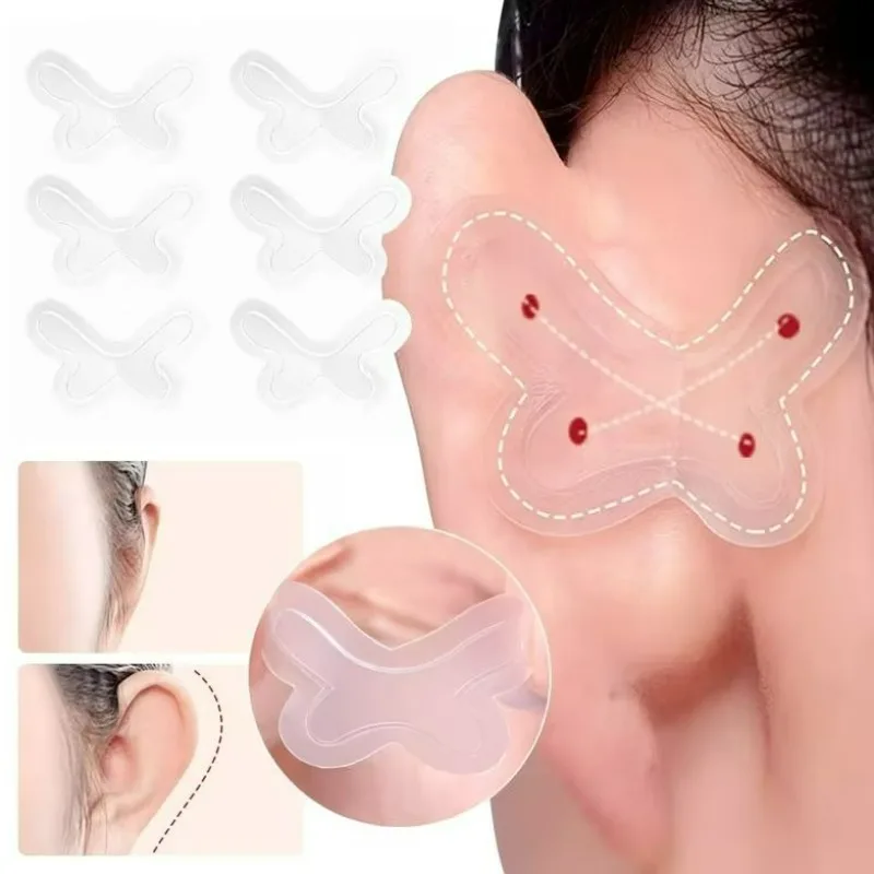6/120pcs Butterfly-Shaped Elf Ear Stickers Corrector Correction Patch Silicone Patches Tape Cosmetics Ears Primer Wholesale New