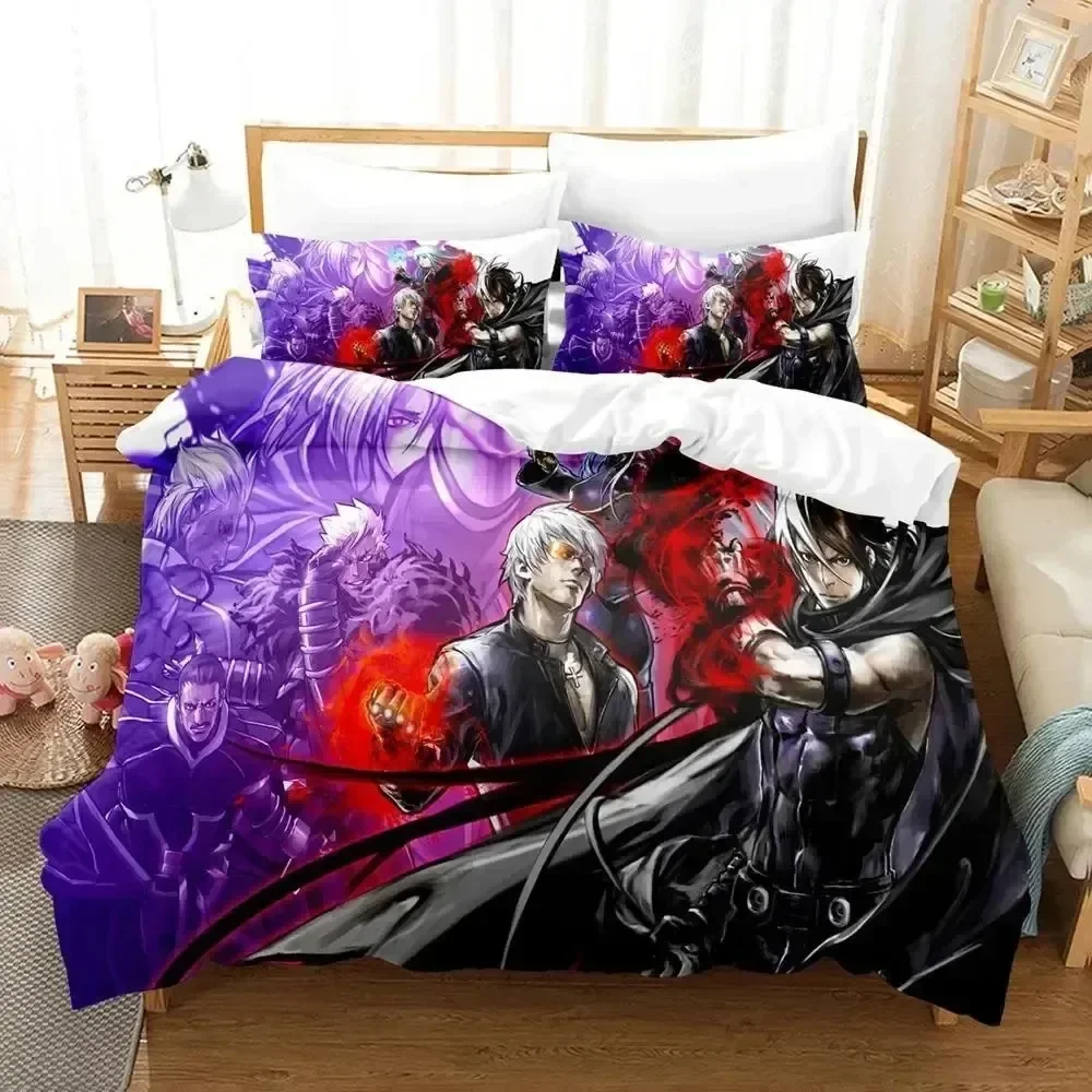 

Luxury New 3D Print Anime King Of Fighters Bedding Set Duvet Cover Bed Set Quilt Cover Pillowcase Queen Size Boys Adult Bedding