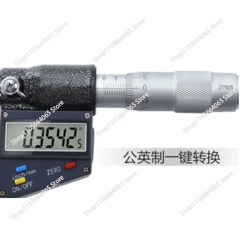 Digital Micrometer Round Head 0-25mm Wall Thickness Outer Diameter Micrometer Metric Imperial Spiral Micrometer
