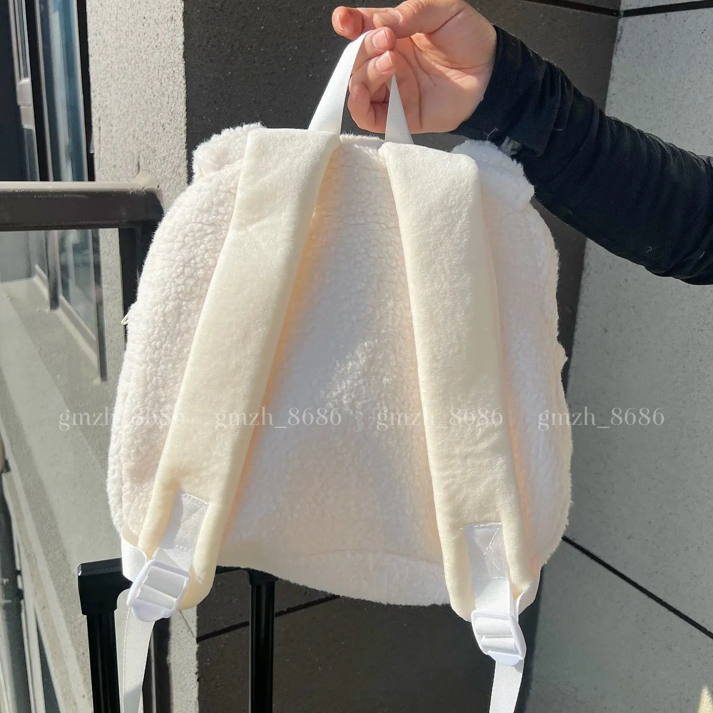 Novo bonito rilakkuma urso menina mochila de pelúcia estereoscópica saco de maquiagem portátil saco de armazenamento bonito dos desenhos animados fácil urso armazenamento w