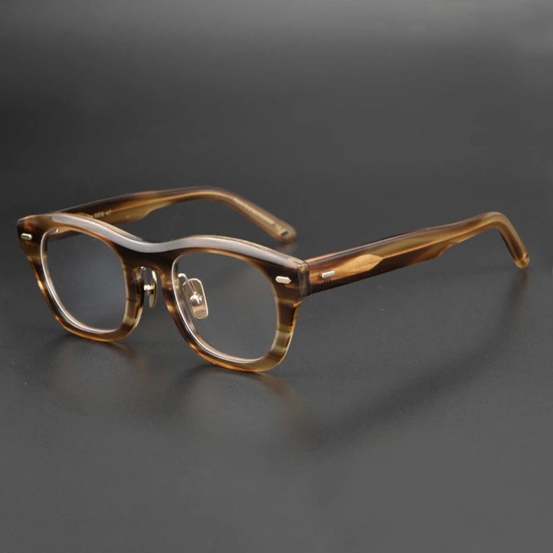 Vintage Acetate Prescription Eyeglasses Frame Men Optical Myopia Glasses Frames Women Fashion Luxury Brand Full Rim Eyewear