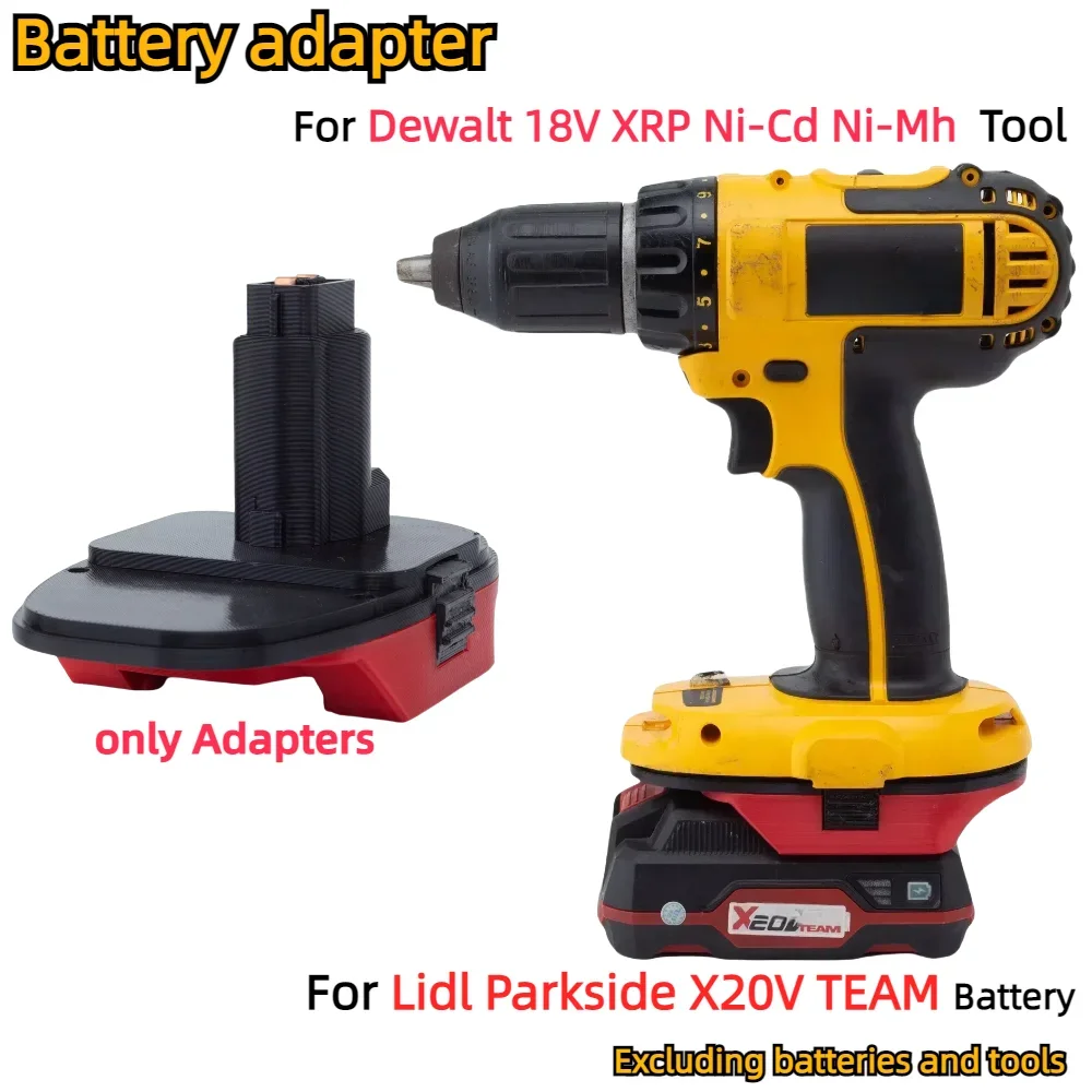 Battery Adapter Converter for Lidl Parkside X20V TEAM Li-ion Battery TO Dewalt 18V XRP Ni-Cd Ni-Mh Cordless Tools(Only Adapter)