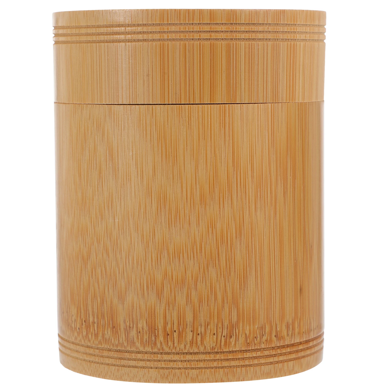 

Tea Storage Box Containers Coffee Can with Lid Bamboo Canisters for Loose Airtight