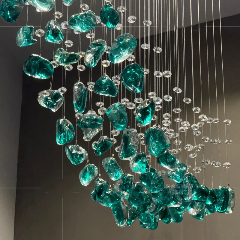 الثريات البلورية/ النجف الكريستالي الحديثة إضاءة داخلية مصباح السقف أضواء معلقة ثريات LED للإضاءة الداخلية لغرفة المعيشة #1