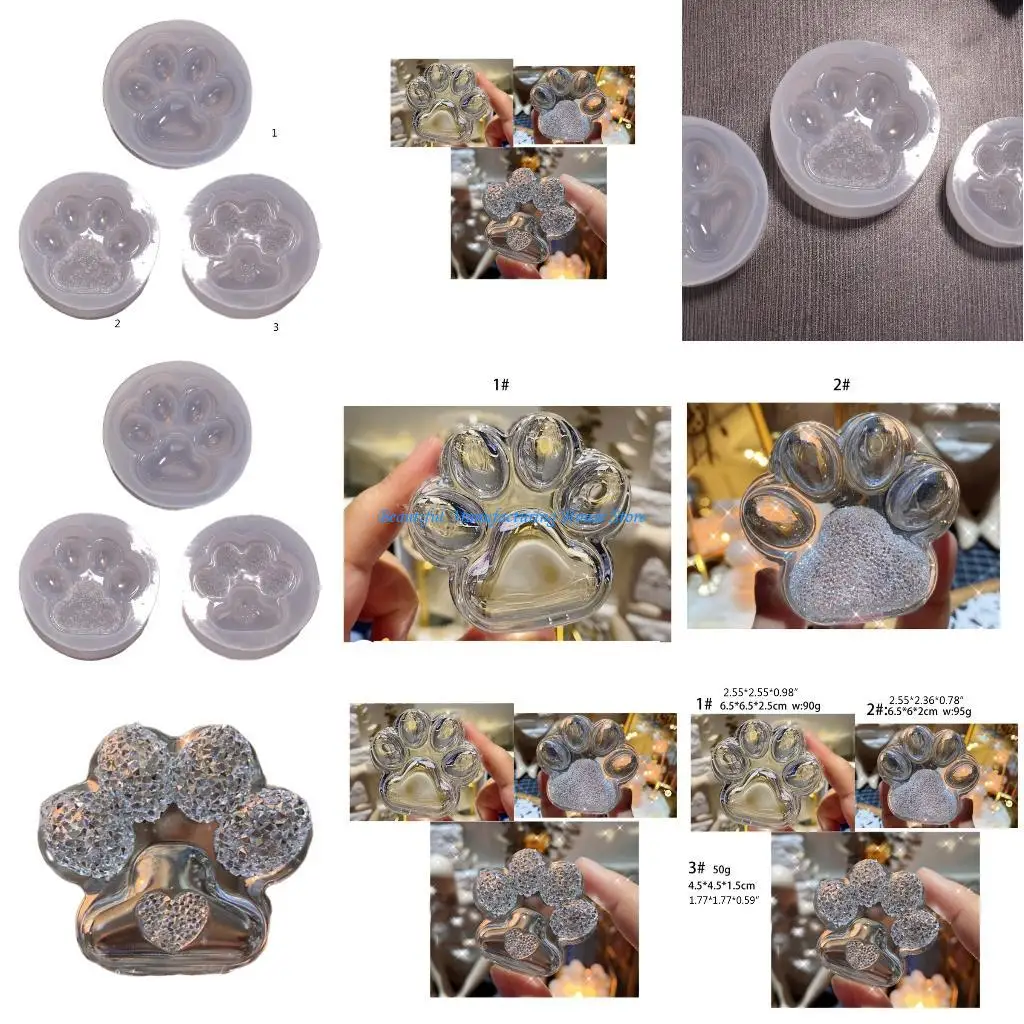 E56A Paw Print Silicone Molds Resin Molds Cats Claw Molds Homemade Chocolate Decor