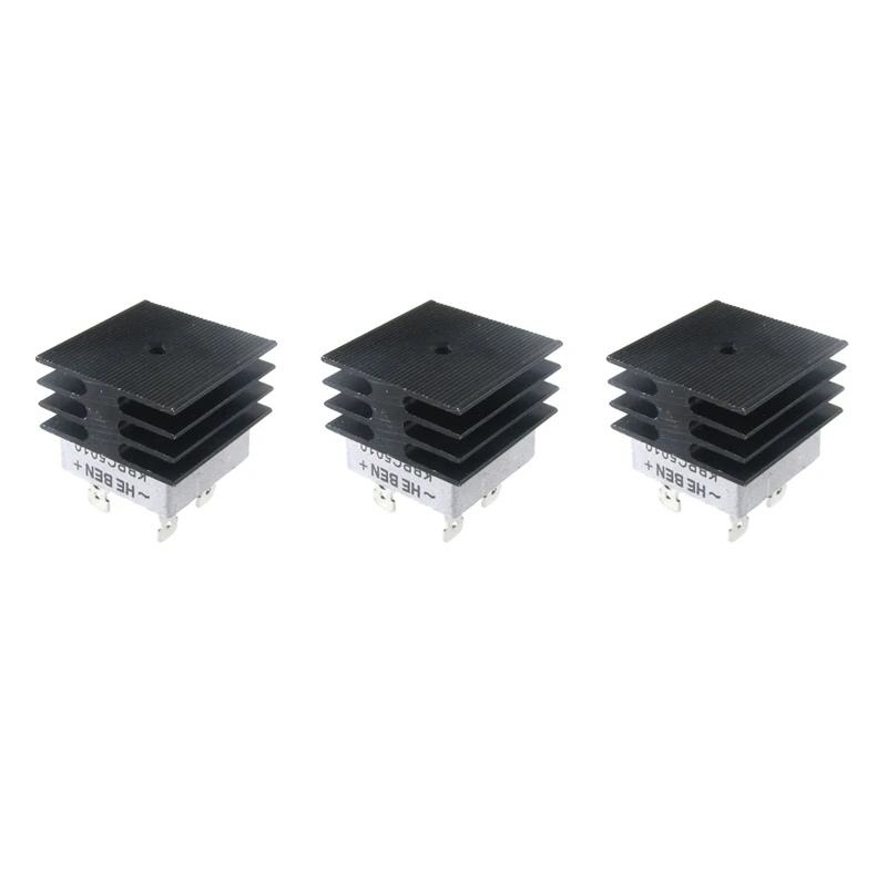 

Hot 3X 50A 1000V Metal Case Bridge Rectifier With Heatsink
