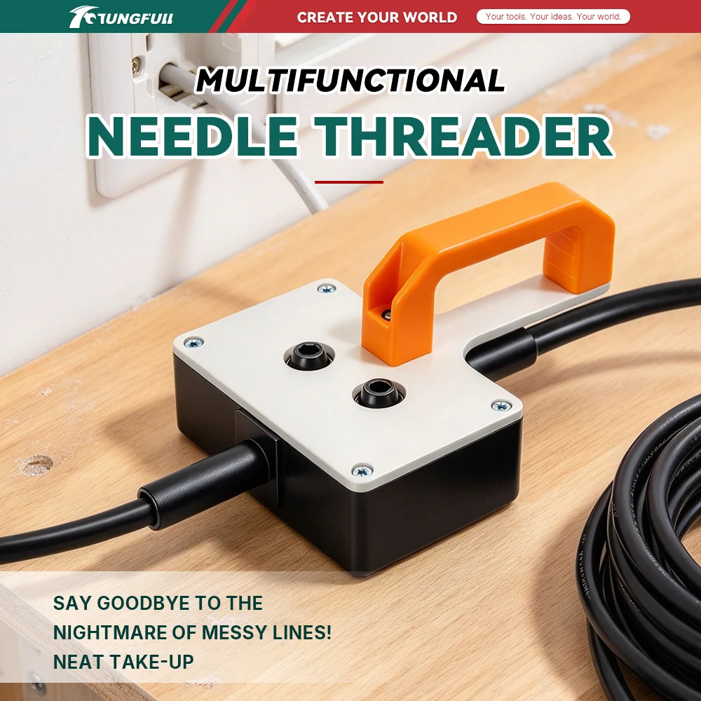 Cable Puller Electrician Threader Lightweight Hand Tool Smooth Feed for Commercial Building Wiring Work TV Surveillance Cabling
