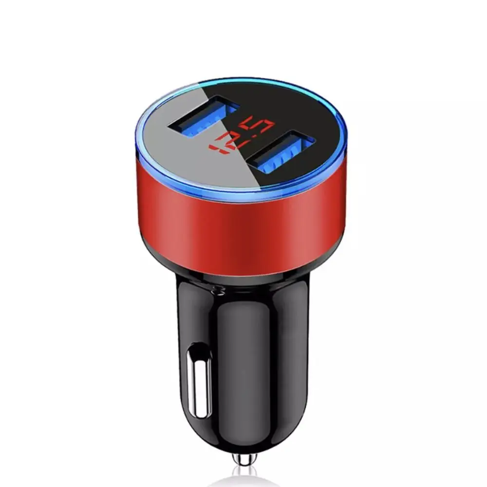 QC 3.0 Dual USB LED Voltmeter Car Charger Digital Display Double Port 3.1A Dual USB Phone Charger Charger Adapter 12V/24V