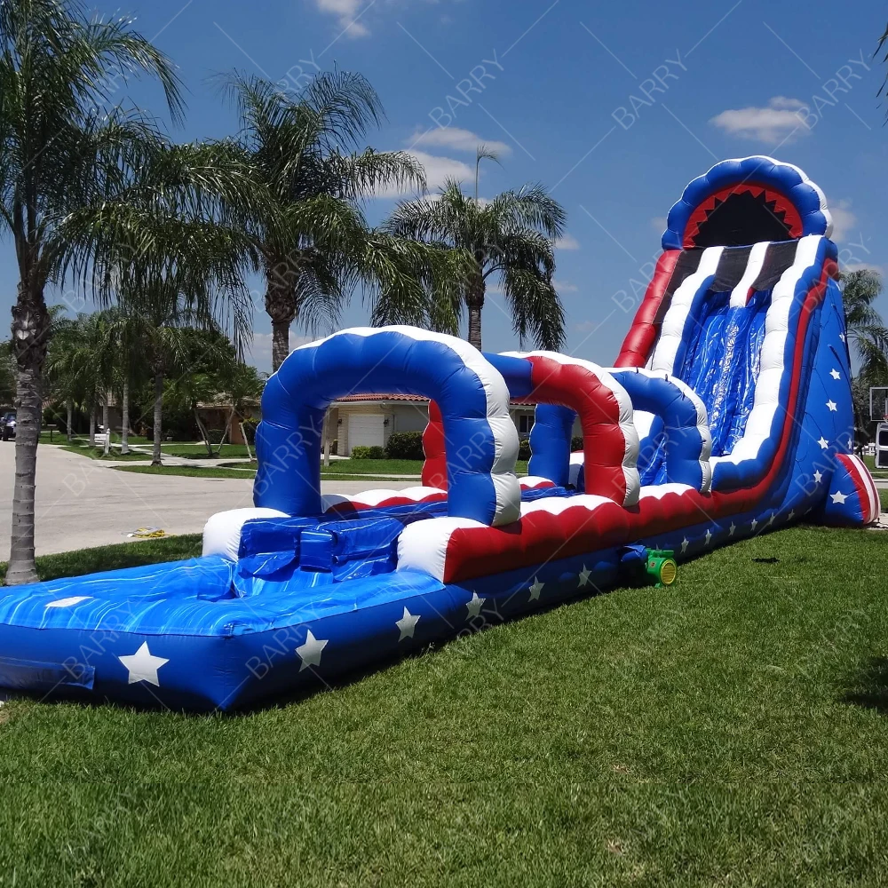 

Large Commercial Summer Water Slide Inflatable Adults slip and Waterslide for Custom