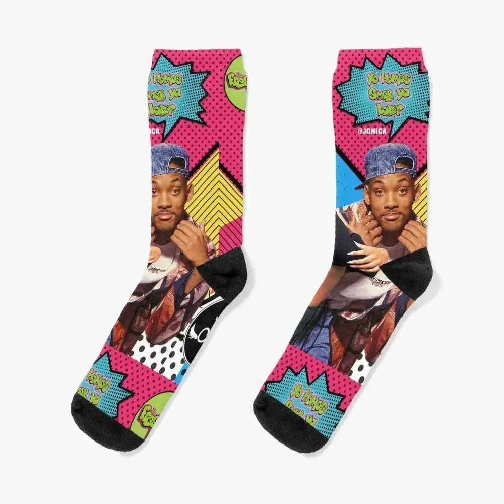 Jonica Fresh Prince of Bel-AirArt Calcetines medias móviles regalos divertidos Rugby Crossfit Calcetines de hombre de lujo para mujer