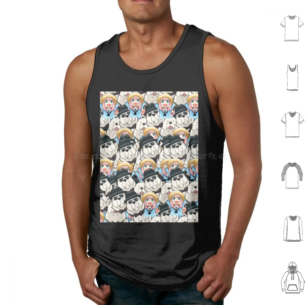 Anya And Bond Tank Tops Vest Sleeveless Anya Anya Forger Bond Loid Forger Loid Twilight Yor Forger Yor Family X Family Manga