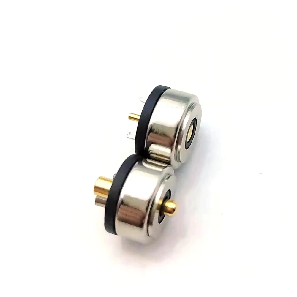 2pin round 10A high current magnet suction spring pogo pin connector, male and female probe DC power charging magnetic connector