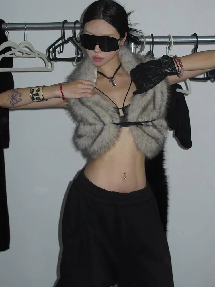 Nibber سترات منفوشة بدون ظهر للنساء رسن متقاطع مثير منتصف الليل البرية شارع العليا الخريف الاتجاه حفلة هوتي بلوزات بسيطة