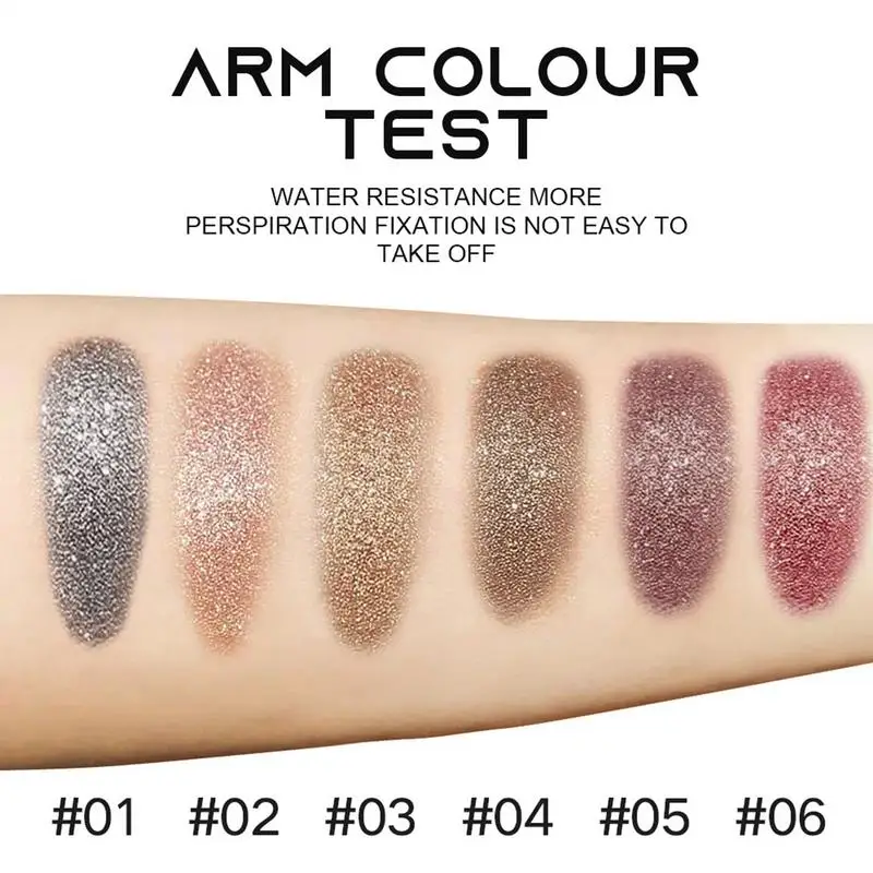 6-Farben-Lidschattenstift, schimmernder Glitzer-Lidschattenstift, Textmarker, aufhellender Stift, Glitzer-Seidenraupen-Liner-Stift, Textmarker