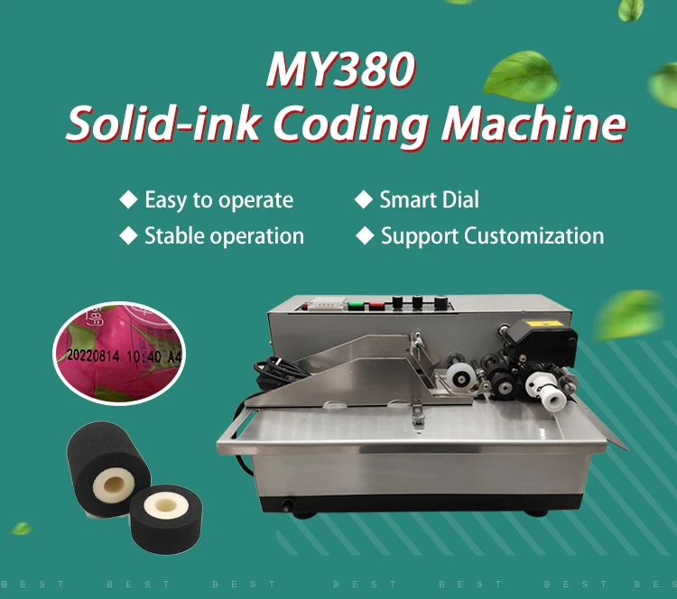 MY380 date machine high speed hot ink roller coding printer box bag  Expiry Date batch coder