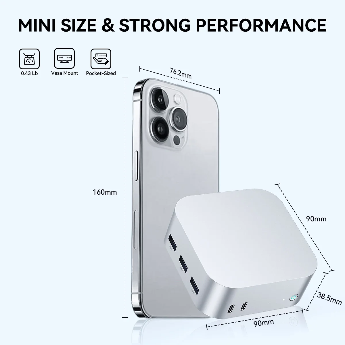 Bestoss nuevo N5 Mini PC Intel N95 N150 CPU 12GB DDR5 4800Mhz RAM PCIe3.0 1TB ROM 4K 60Hz WIFI6 Windows11 pro ordenador de escritorio