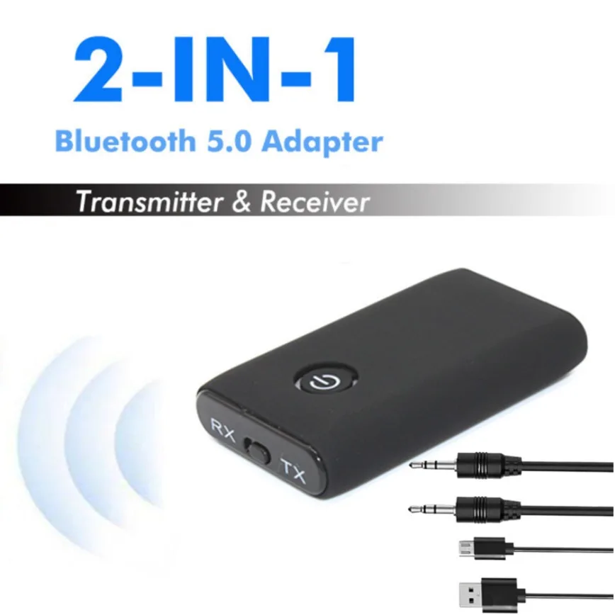 

2 in 1 Wireless Bluetooth Transmitter Receiver With 3.5mm AUX Audio Adapter For TV PC Car Speaker Headphones Soundbar Computer