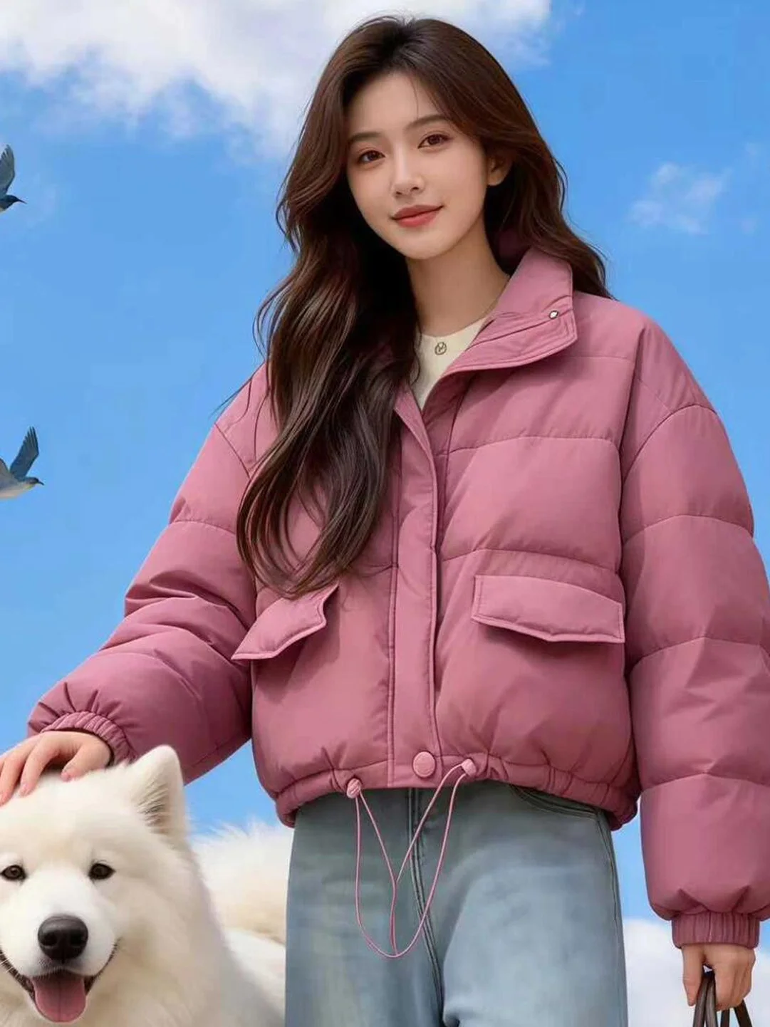 

High Quality Fashionable Short Cotton Jacket Women's Winter 2025 New Style Casual Thickened Outerwear Trendy All-Match