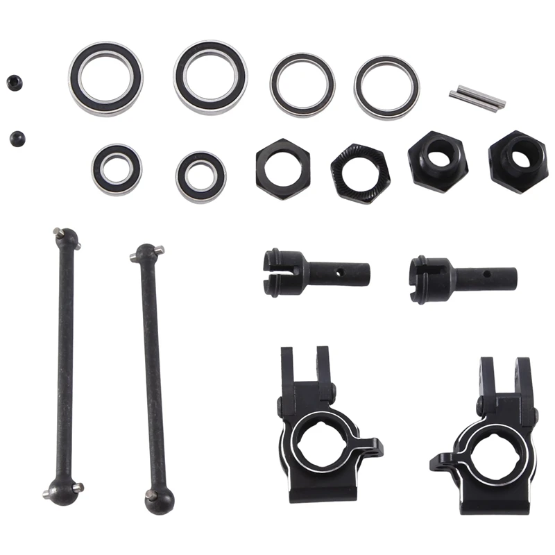 

Metal RC Car Parts Accessories Steering Knuckle + Cvd + Combiner For Arrma 1/8 Typhon 6S 1/7 Limitless F1 Infraction Black