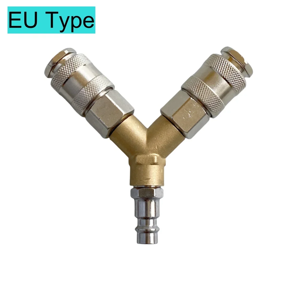 Europe Standard Pneumatic Manifold Splitter Coupler 2-3 Ways Compressed Air Distributor Quick Fitting