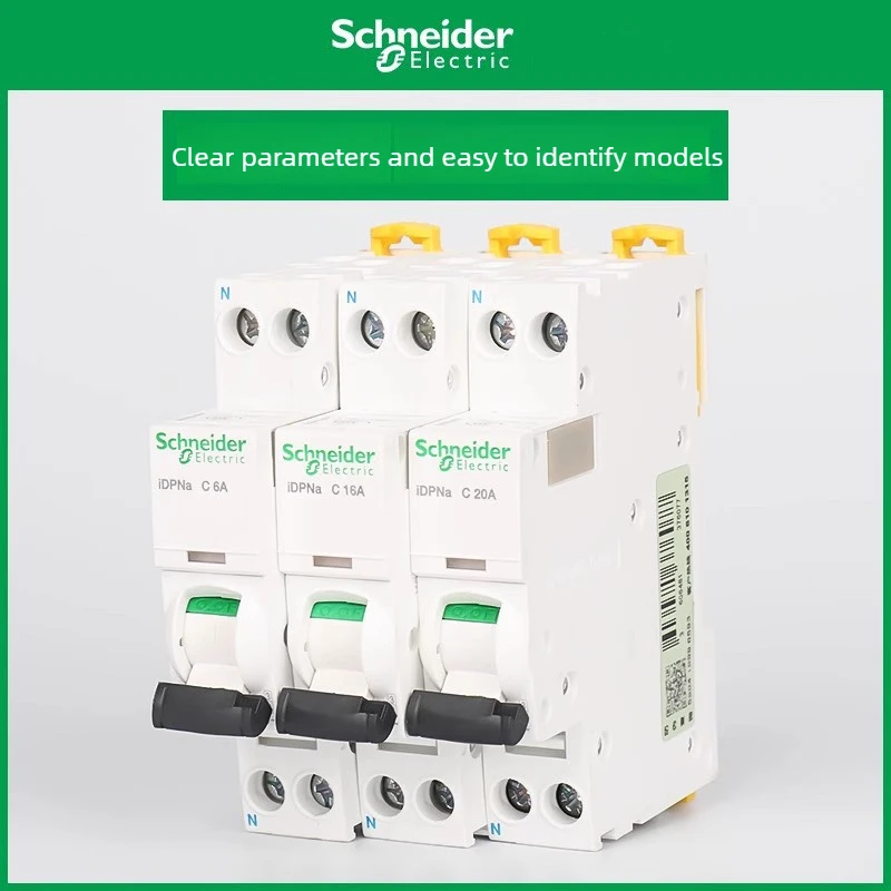 Schneider Electric IDPNA Miniature Circuit Breaker 6A 10A 16A 20A 25A 32A 40A 1P+N 4.5KA Precise Protection Stable Operation