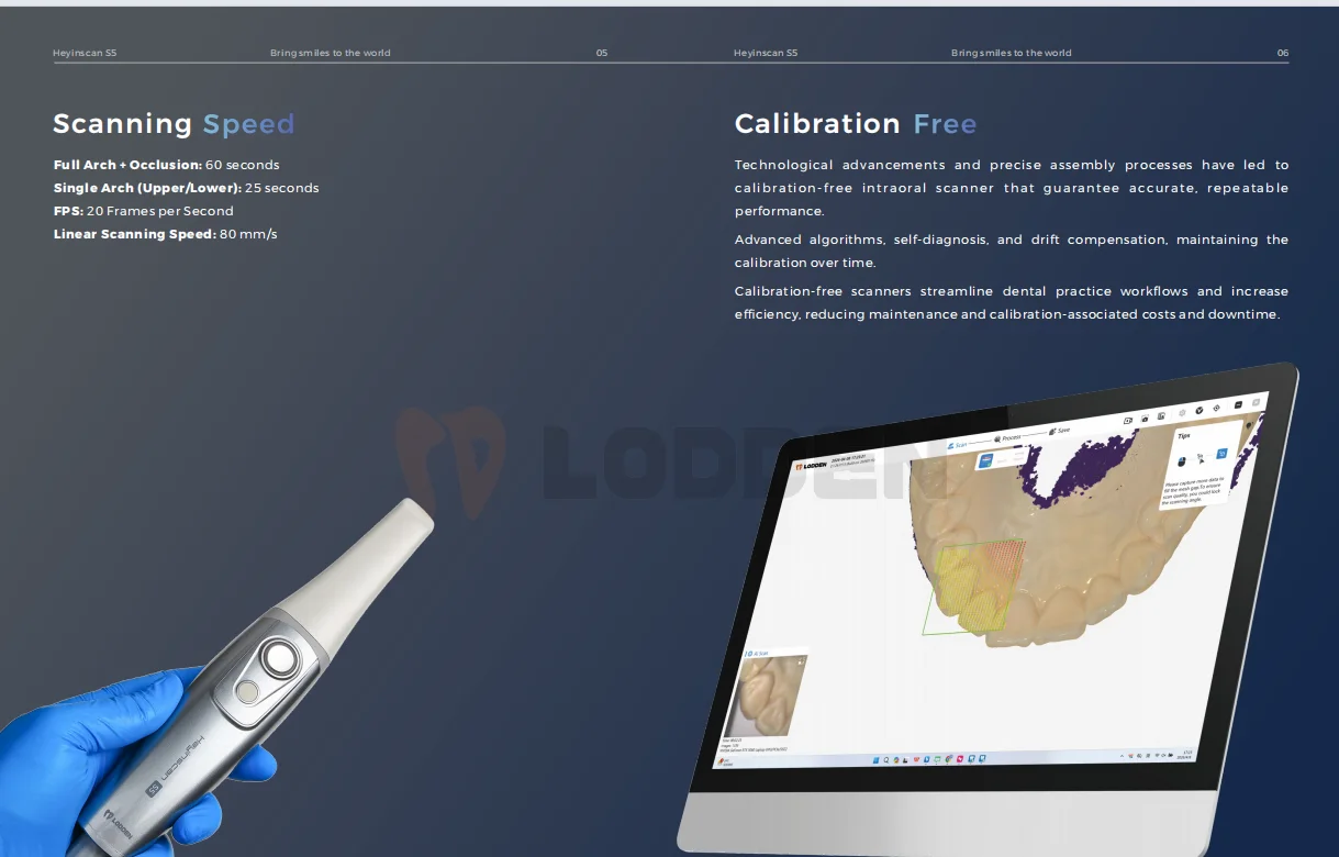 LODDEN Heyinscan S5 Dentaler Intraoralscanner 3D Digitales Abdruck-Instrumentensystem Mundkamera Dentallabor-Ausrüstung – Detail 5