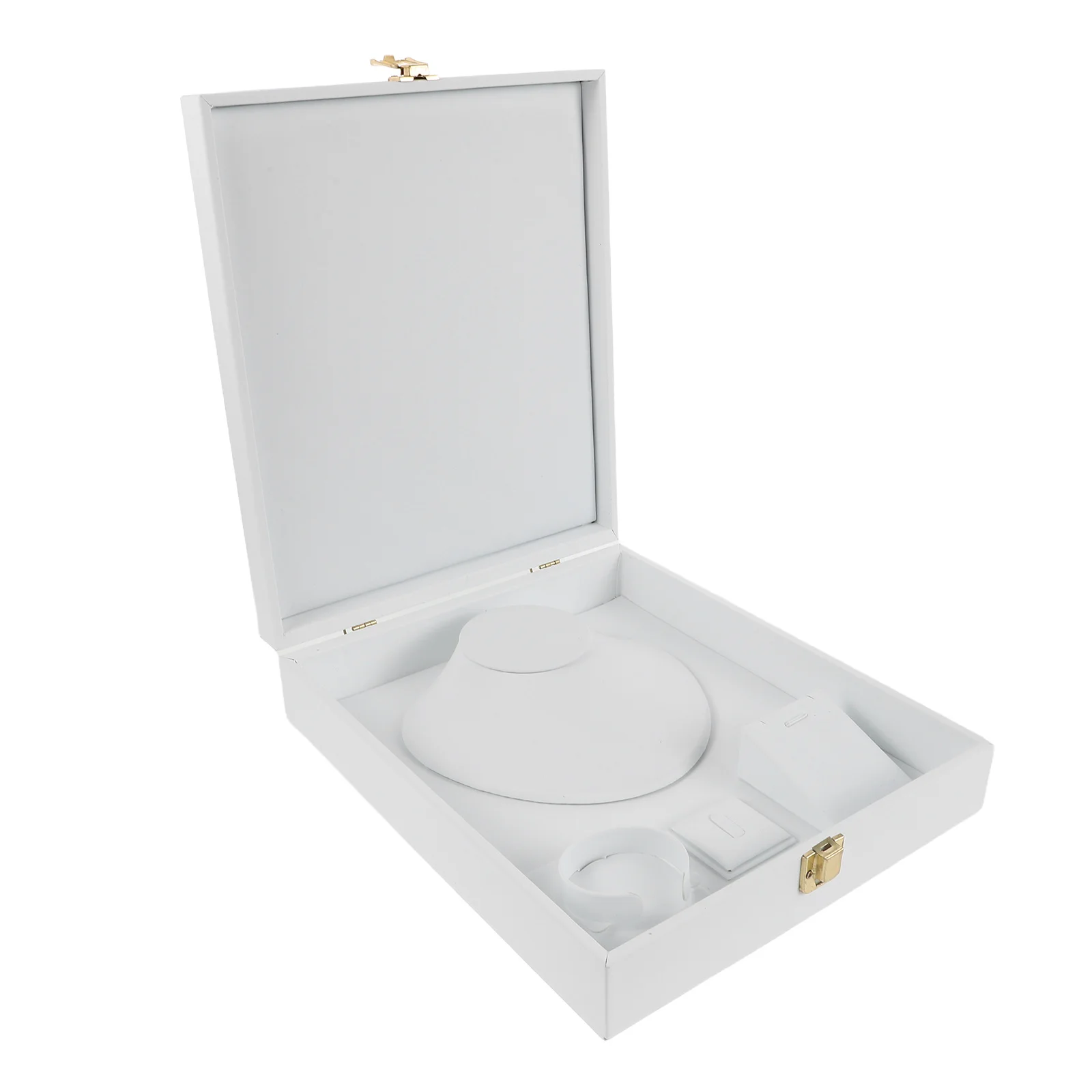 

Jewelry Set Box Dustproof Jewelry Organizer Necklace Storage Case Bracelet Earrings Ring Storage Travel Wedding Display