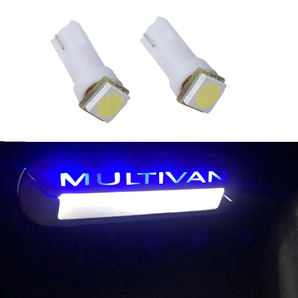 16pcs T5 T5.1 T6 LED Bulb For VW Multivan Caravelle Transporter Entry Interior Foot Step Light White Error Free Lamp Only