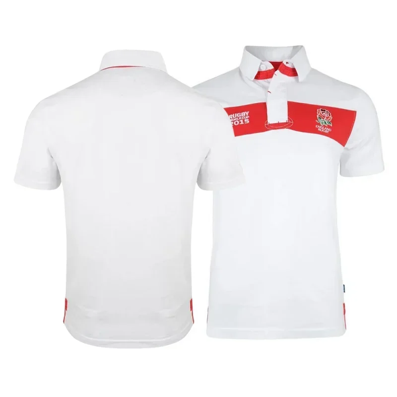 

FC6Classical 2015 England rugby polo shirt summer mens casual white tops 100% cotton@FC8！