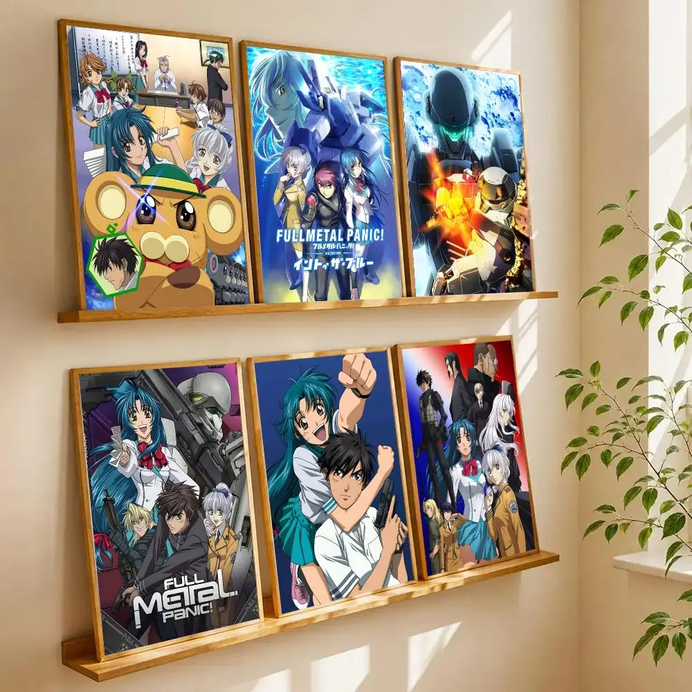 F-Full Metal Panic Poster Retro HD Art Sticky Wall Waterproof Home Living Room Bedroom Bar Aesthetic Decoration