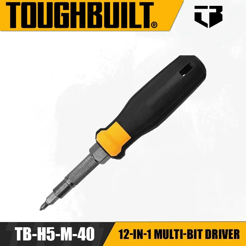 

TOUGHBUILT TB-H5-M-40 12-in-1 Multi-Bit Driver Multi-function Screwdriver Wear-resistant Hand Tools