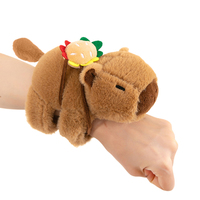 Capybara Clap Circle Toys Slap Snap Wrap Wristband Bracelet Stay Wire Rotate Tail Capybara Plush Doll Hand Ring Fun Circles Gift