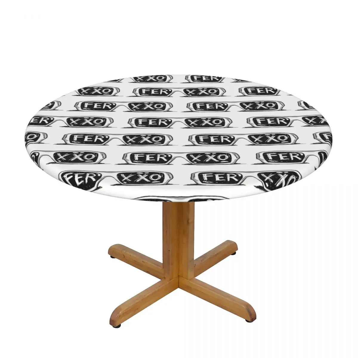 Feid Ferxxo Singer Tour Logo Fun Music Album Waterproof Round Tablecloth Oilproof Table Cloth Kitchen Events Dining Table Cover