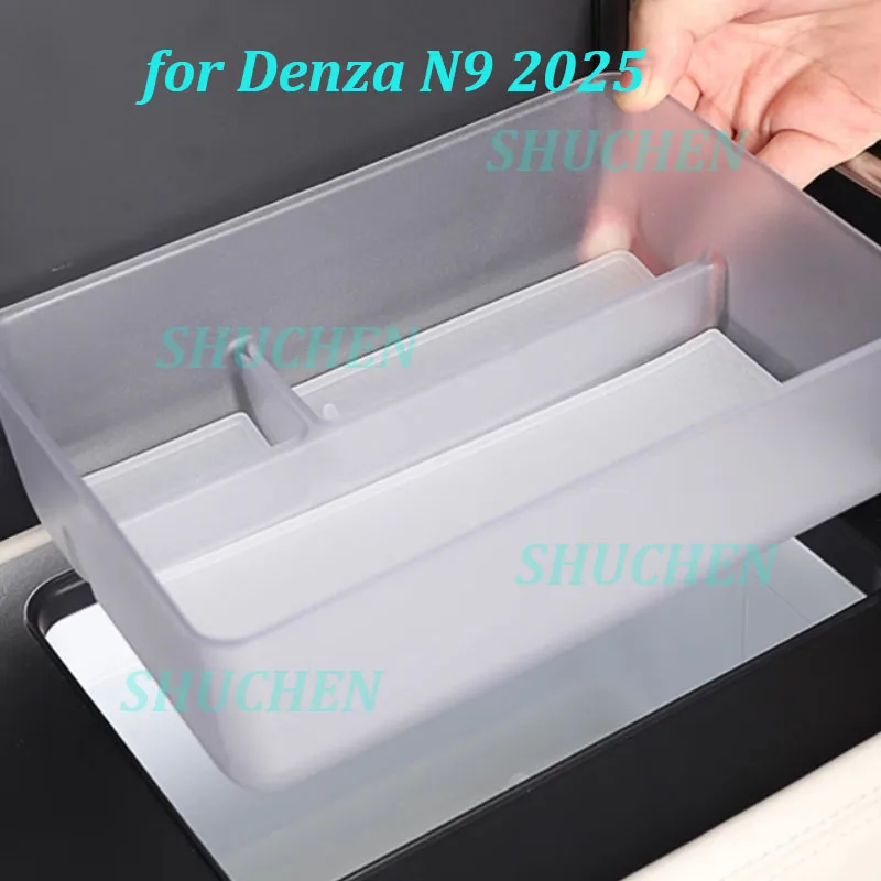 

Car Armrest Case ABS Storage Box for Denza N9 2025 Refrigerator Upper Layer Central Console Storage Box Interior Accessories