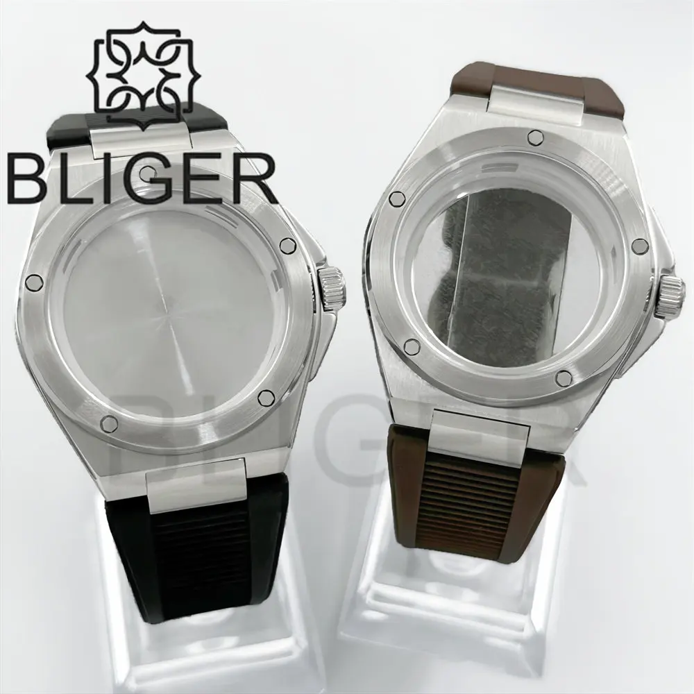 40mm Engineer Series Stainless Steel Watch Case Rubber Strap Sapphire Glass Suitable for NH35 Movement