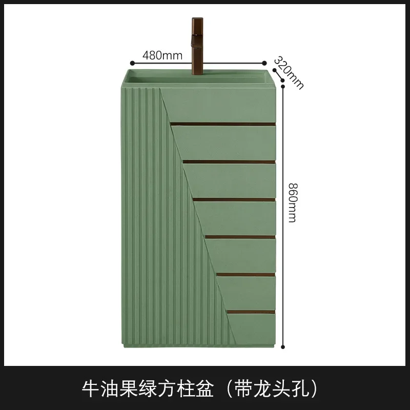 Waschbecken Vom Boden bis zur Decke reichendes Waschbecken im französischen Retro-Stil. Badezimmer-Kunstbecken