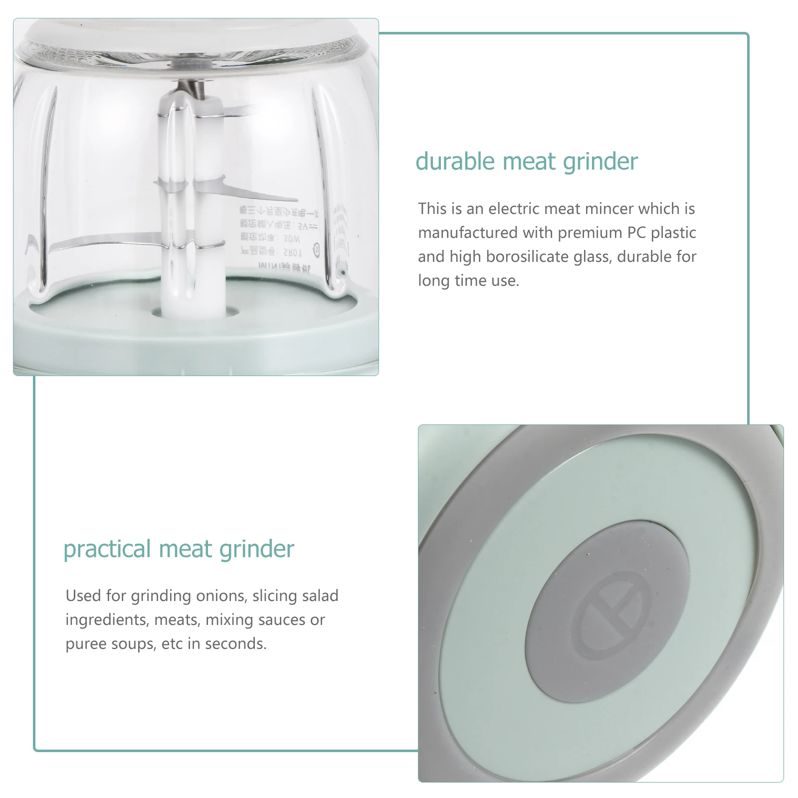 

1 pc Electric Chopper Detachable Design Strong Blades 300Ml Capacity Usb-Powered Garlic Mincer Mincing Machine Kitchen
