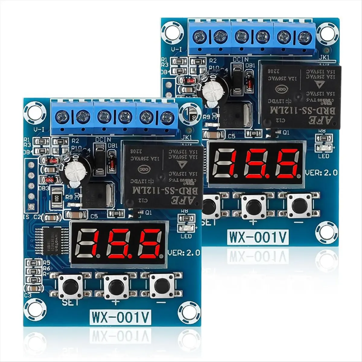 AB09 2PCS Low Voltage Cutoff, Battery Voltage Monitor Module DC 12V Low Voltage Cut Off Charge Discharge Protection Board