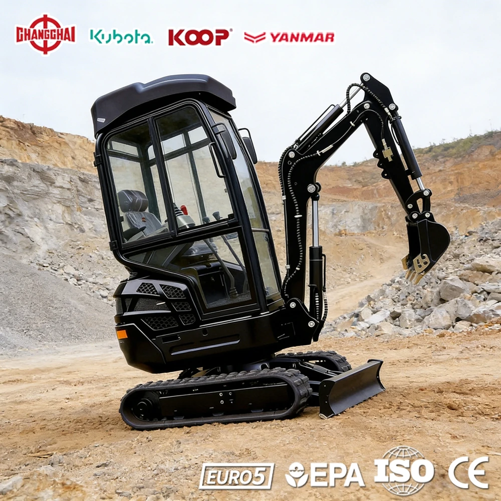 

Mini Excavator 1.2Ton Multifunctional Construction 1.5Ton 1.8Ton Diesel Engine Europe EPA Euro 5 CE Manufacturer Direct Sales