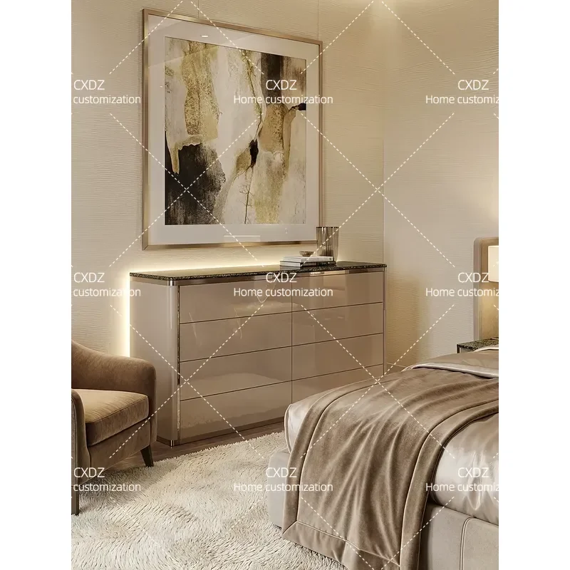 Italian light luxury products floor-to-ceiling display cabinet display cabinet high-end eight-bucket cabinet bedroom wall