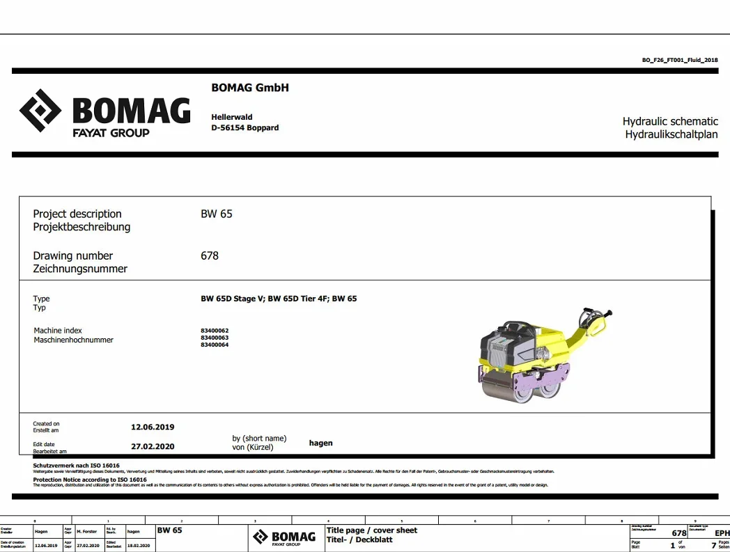 SpecDiag Bomag Machinery PDF DVD 2.88GB 03.2021 Electrical Wiring Diagram & Hydraulic Schematic DVD