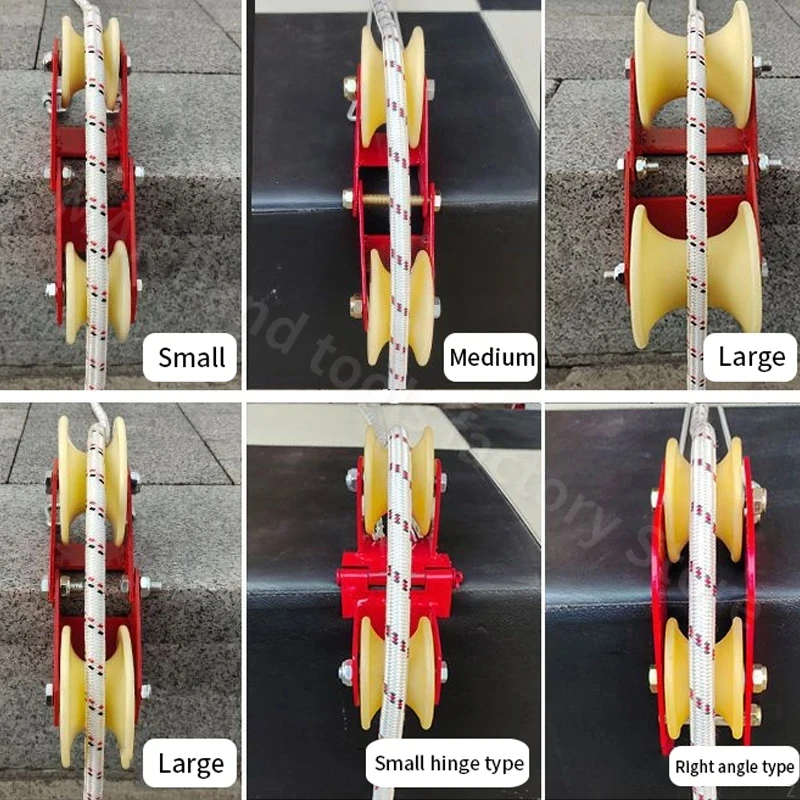 Imagem -03 - Labor-saving Polia para Wall Corner Segurança Rope Retract Anti-wear Roda Cabo Protector Sling
